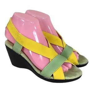 Charleston Shoe Company Comfort low Wedge sandals Women Size 7